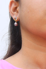 Enamel Little Pearl Drop Earrings