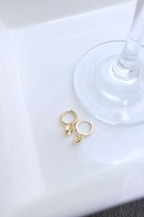 Dainty Heart Hoop Earrings
