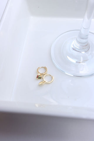 Dainty Heart Hoop Earrings