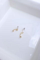 Dainty Star Ball Up-Down Earrings
