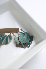 Turquoise Tribal Set of 3 Earrings