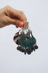 Turquoise Tribal Set of 3 Earrings