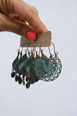 Turquoise Tribal Set of 3 Earrings