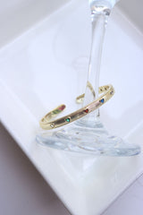 Multi Stone Hearts Bracelet