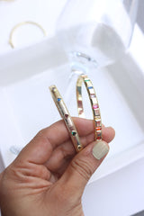 Multi Stone Hearts Bracelet