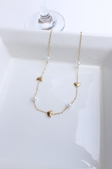 Heart Pearl Dainty Chain