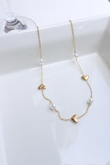 Heart Pearl Dainty Chain
