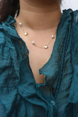 Heart Pearl Dainty Chain