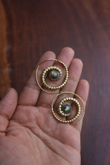 Marble Spiral Earrings