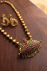 Dumroo Peacock Pendant Set