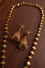 Dumroo Peacock Pendant Set