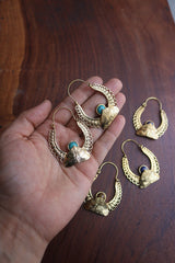 Leaf Fold Bali Earrings