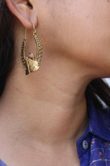 Leaf Fold Bali Earrings