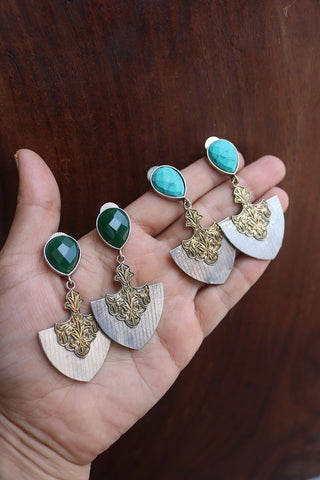 Shield Drop Earrings