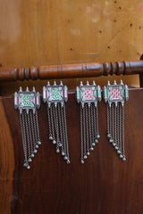 Enamel Rustic Chain earrings
