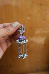 Birdie Enamel Jhumkas