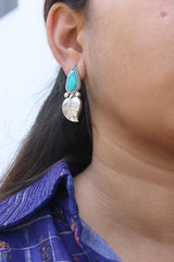 Turquoise Leaf Earrings
