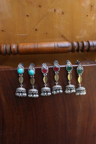 Sleek Leaf Rustic Jhumkas