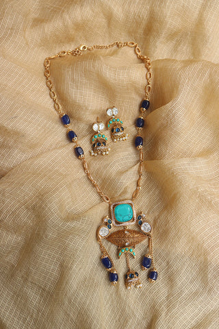 Turquoise Bird Necklace Set