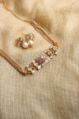 Delicate Polki Flower Choker Set
