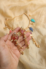 Multi Leaves Drop Hasli Set