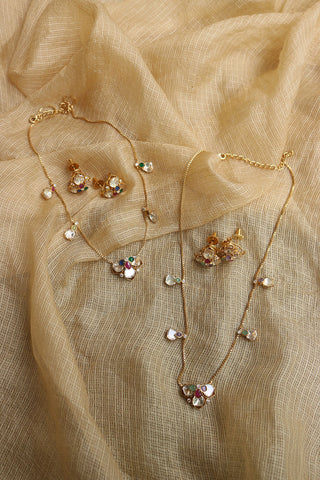 Polki Flower Delicate Necklace