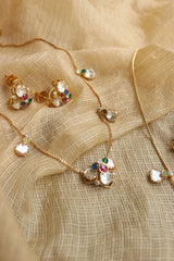 Polki Flower Delicate Necklace