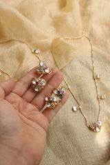 Polki Flower Delicate Necklace