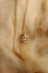 Polki circle Petal Ring
