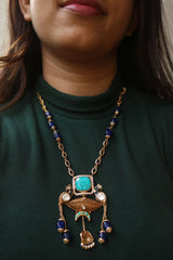 Turquoise Bird Necklace Set
