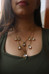 Two Layer Multi Lotus Necklace