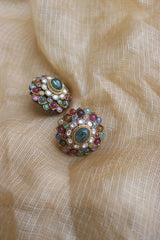 Sage Oversized Sunflower Studs