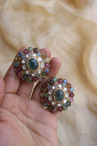 Sage Oversized Sunflower Studs
