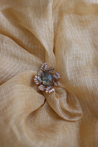 Leaves Green Finger Ring