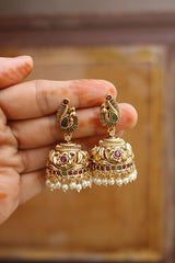 Ruby Green Beads Maala Set
