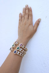AD White Enamel Tilak Kada