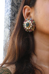 Sage Oversized Sunflower Studs