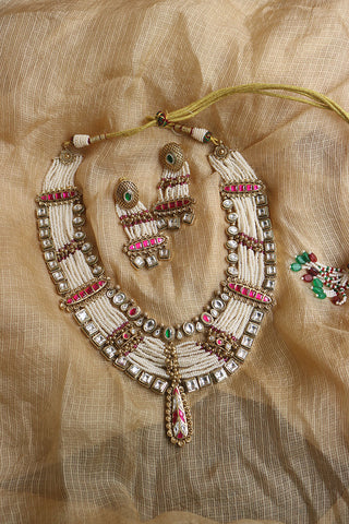 Stunning Pearl Kundan Rani Haar