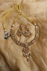 Kundan Lotus Close Neck Set