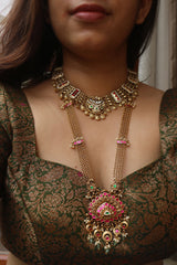 Jadau Heritage Lotus Long Set