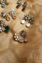Dull gold Kundan Classic Drops