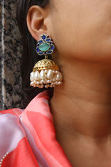 Dual Tone Color Pop Jhumkas