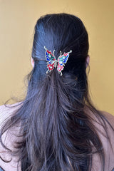 Butterfly Enamel Claw Clip