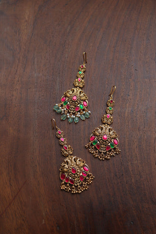 Jadau Peacock Tilak Teeka