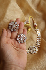 Polki Flower Choker Set