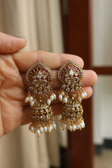 Ruby AD Moon Jhumkas
