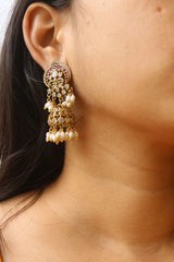 Ruby AD Moon Jhumkas