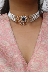 Elegant AD Pearls Choker Set