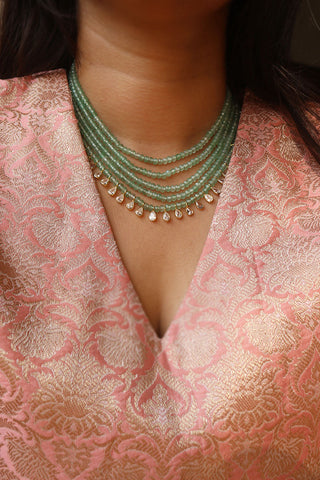 Multilayer Beaded Little Drops Necklace