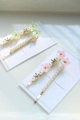 Flower Pearl Set of 2 Slider Pins